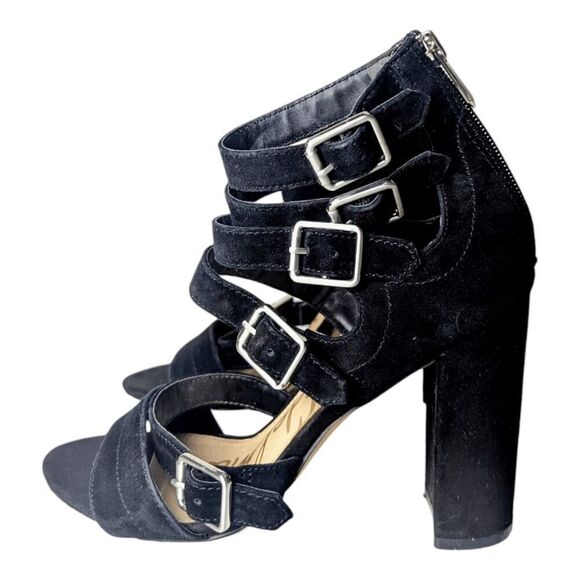 SAM EDELMAN Yasmina Black Strappy Sandals Size 7M - Picture 5 of 9